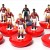 Subbuteo Andrew Table Soccer Milan with Stars edition on Classic Hasbro bases